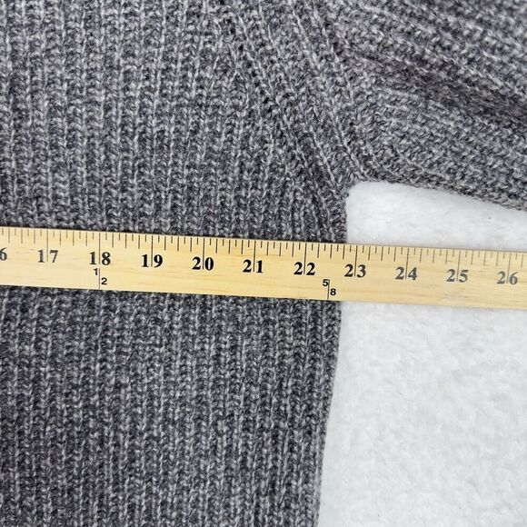 GANT Fisherman Cardigan Men 2XL Gray Lambswool Shawl Collar Grandpa Knit Sweater - Picture 13 of 15